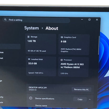GPD Pocket 4 G1628-04 8.8" Ryzen AI 9 365 2.0GHz 32GB RAM 2TB SSD