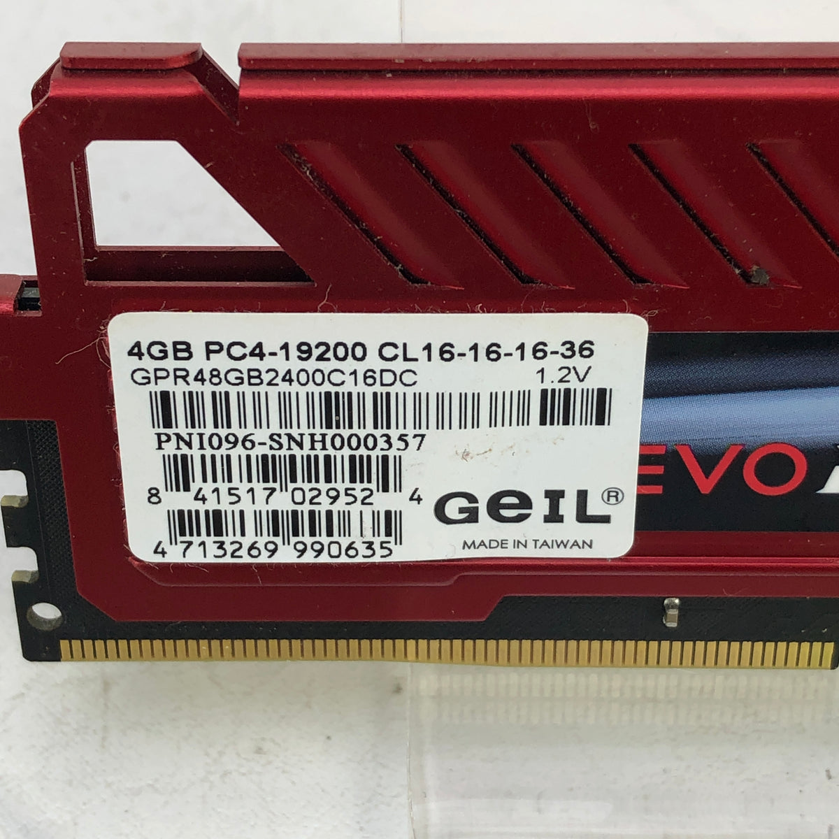 GeIL EVO Potenza 4GB (4x1GB) RAM DDR4 2400MHz GPR48GB2400C16DC