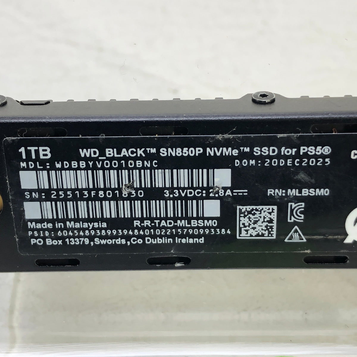 Western Digital M.2 2280 SN850P 1TB PCIe 4.0 x4 (NVMe) SSD WDBBYV0010BNC