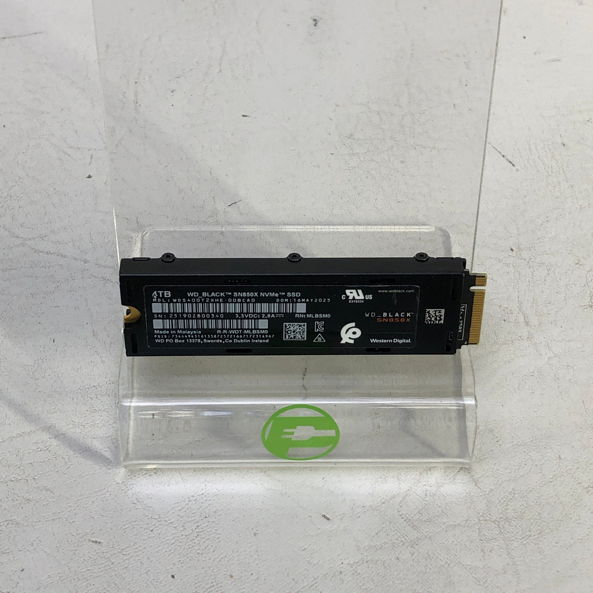 Western Digital WD M.2 2280 Black SN850X 4TB PCIe 4.0 x4 (NVMe) SSD WDS400T2XHE