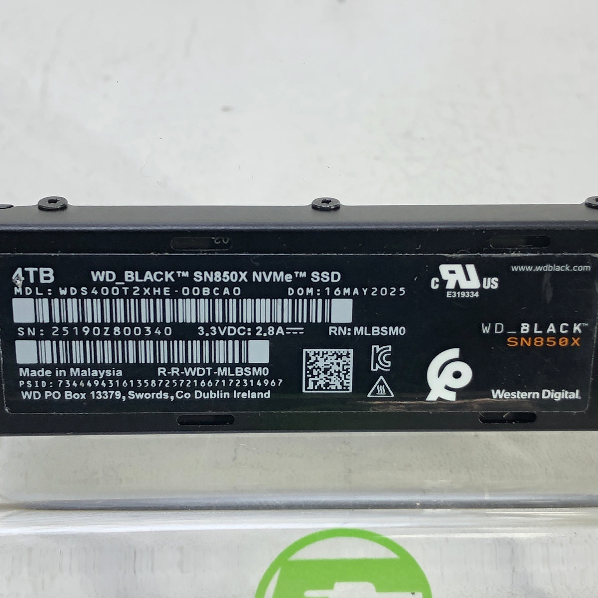Western Digital WD M.2 2280 Black SN850X 4TB PCIe 4.0 x4 (NVMe) SSD WDS400T2XHE