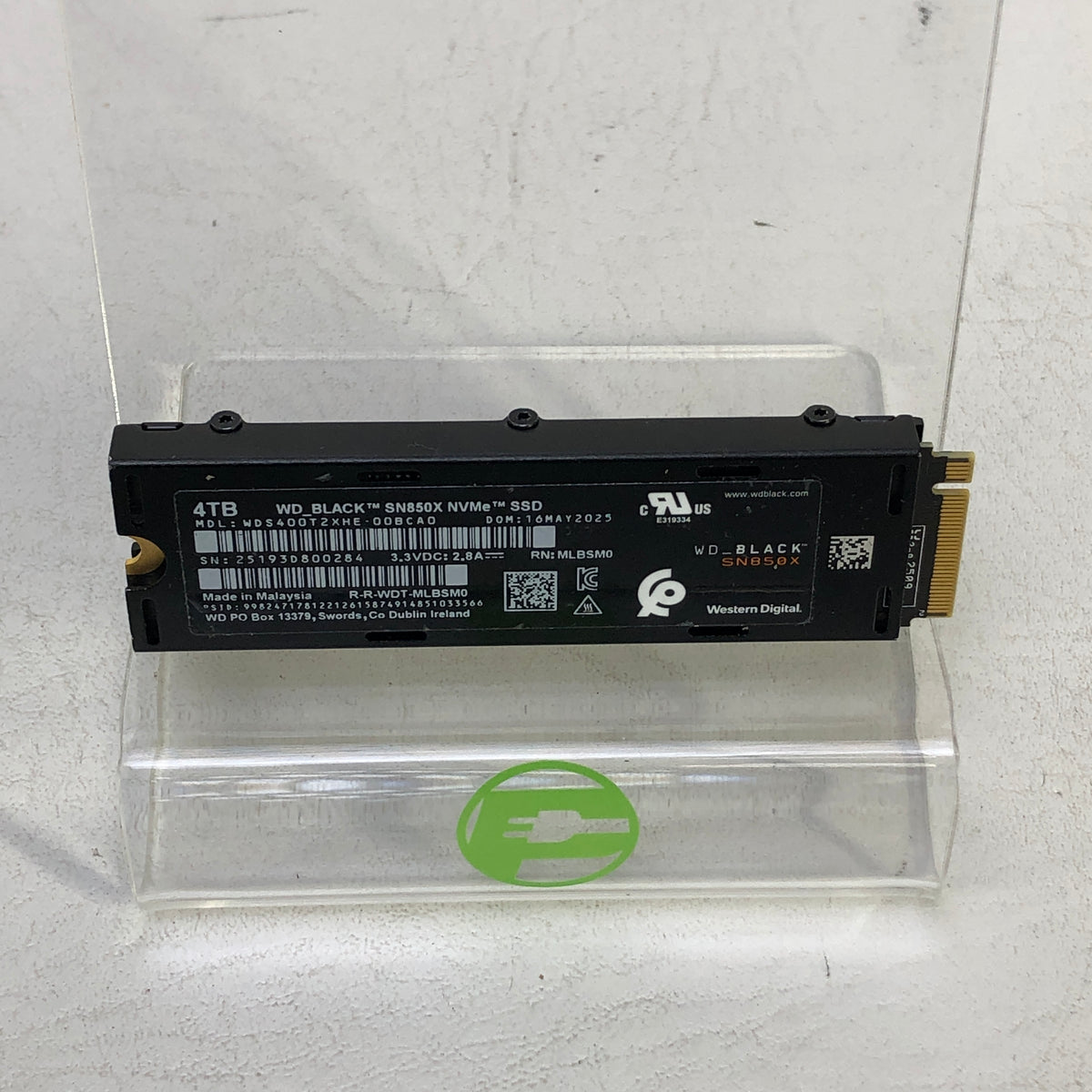 Western Digital WD M.2 2280 Black SN850X 4TB PCIe 4.0 x4 (NVMe) SSD WDS400T2XHE