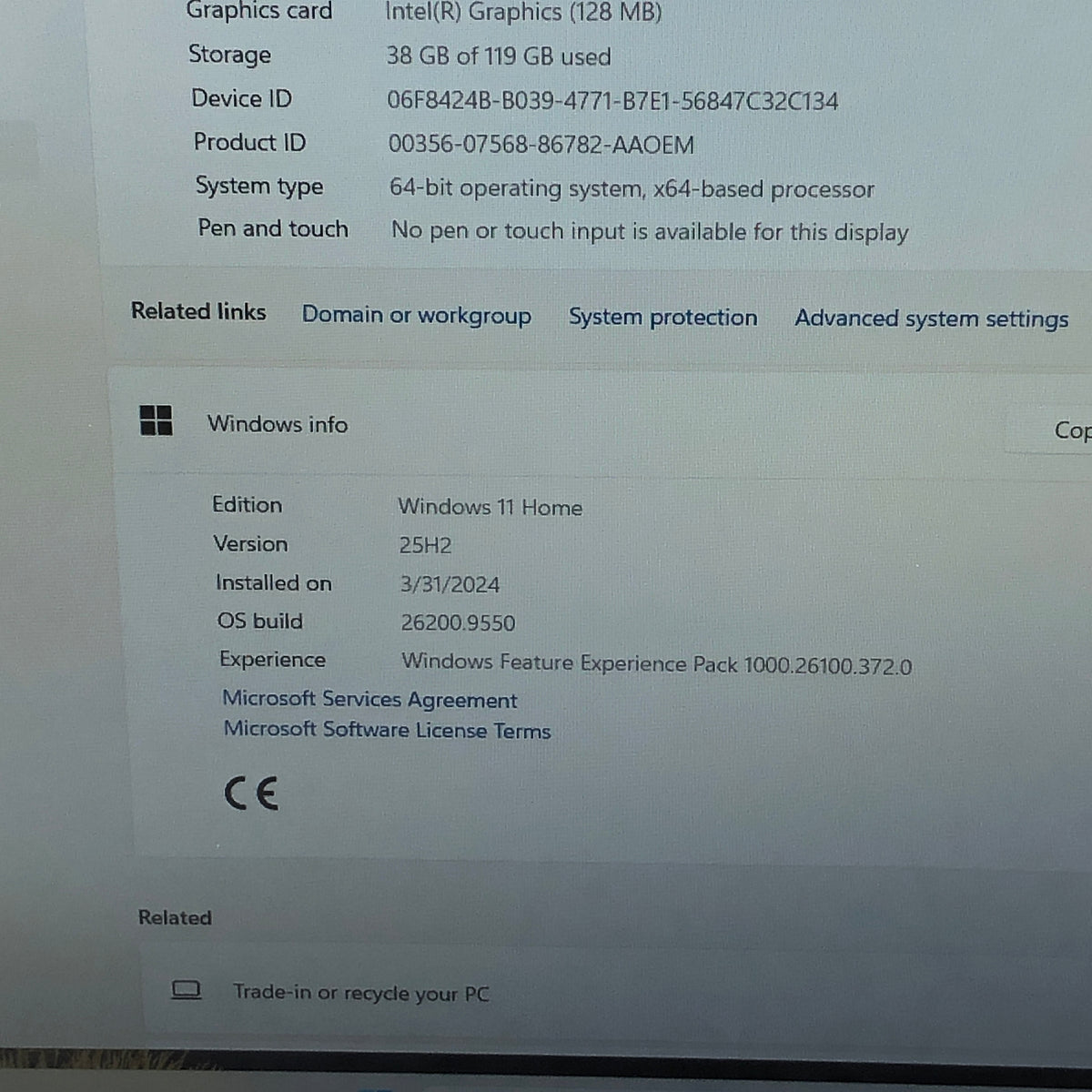 Acer Aspire AL15-36P 15.6" Core 3 N350 1.0GHz 8GB RAM 128GB SSD
