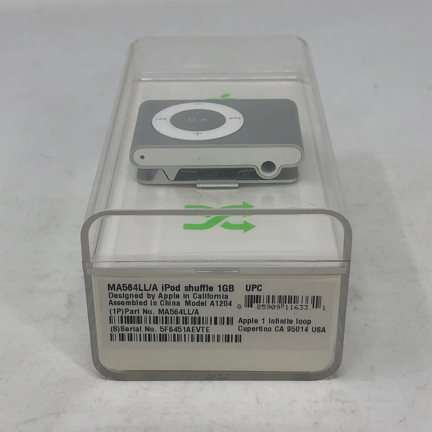 New Apple iPod Shuffle 2nd Gen 1GB Silver MA564LL/A