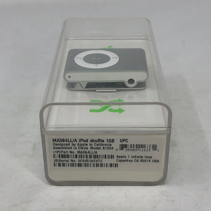 New Apple iPod Shuffle 2nd Gen 1GB Silver MA564LL/A