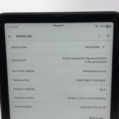 WiFi Only Amazon Kindle Paperwhite 32GB Black M2L3YL
