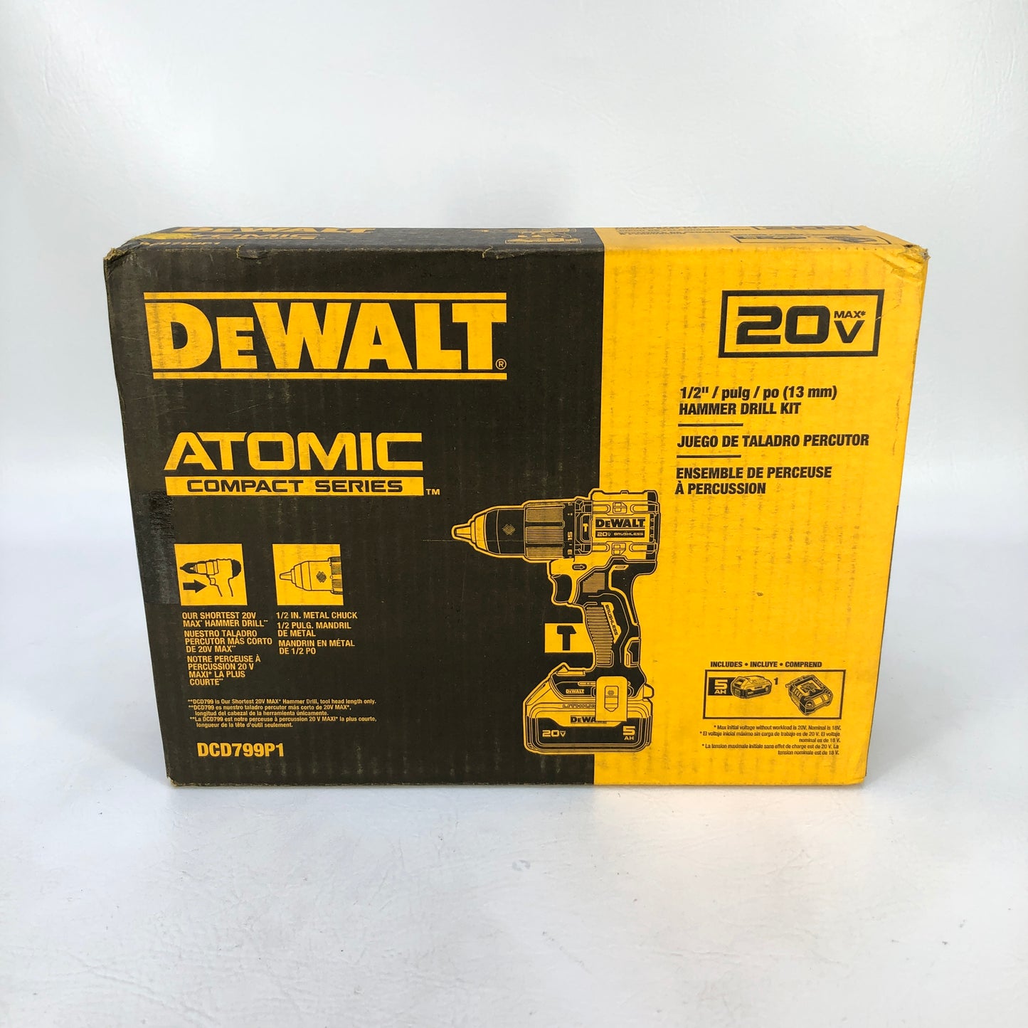 New DeWalt 20V MAX Hammer Drill/Driver Kit DCD799P1