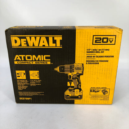 New DeWalt 20V MAX Hammer Drill/Driver Kit DCD799P1
