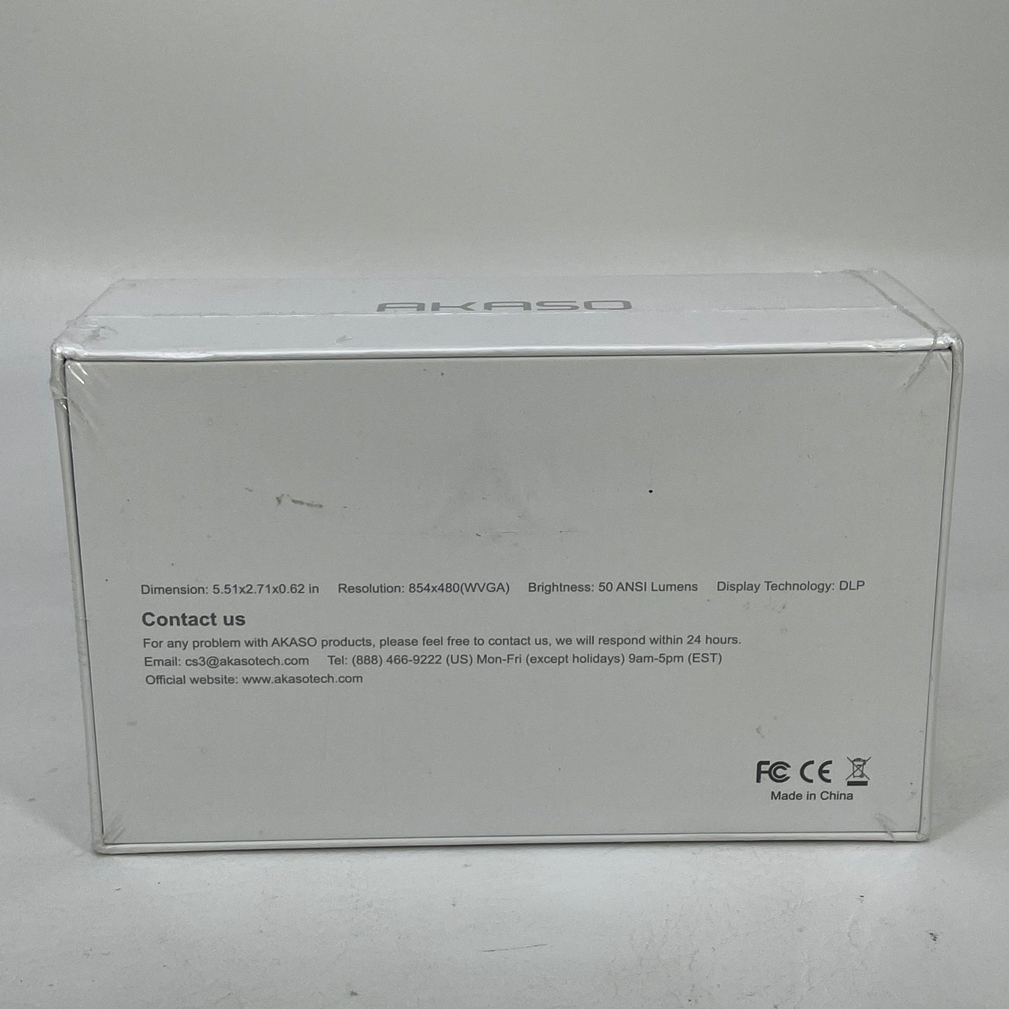 New AKASO Focus 854 x 480 50 ANSI Lumens  Pocket Projector