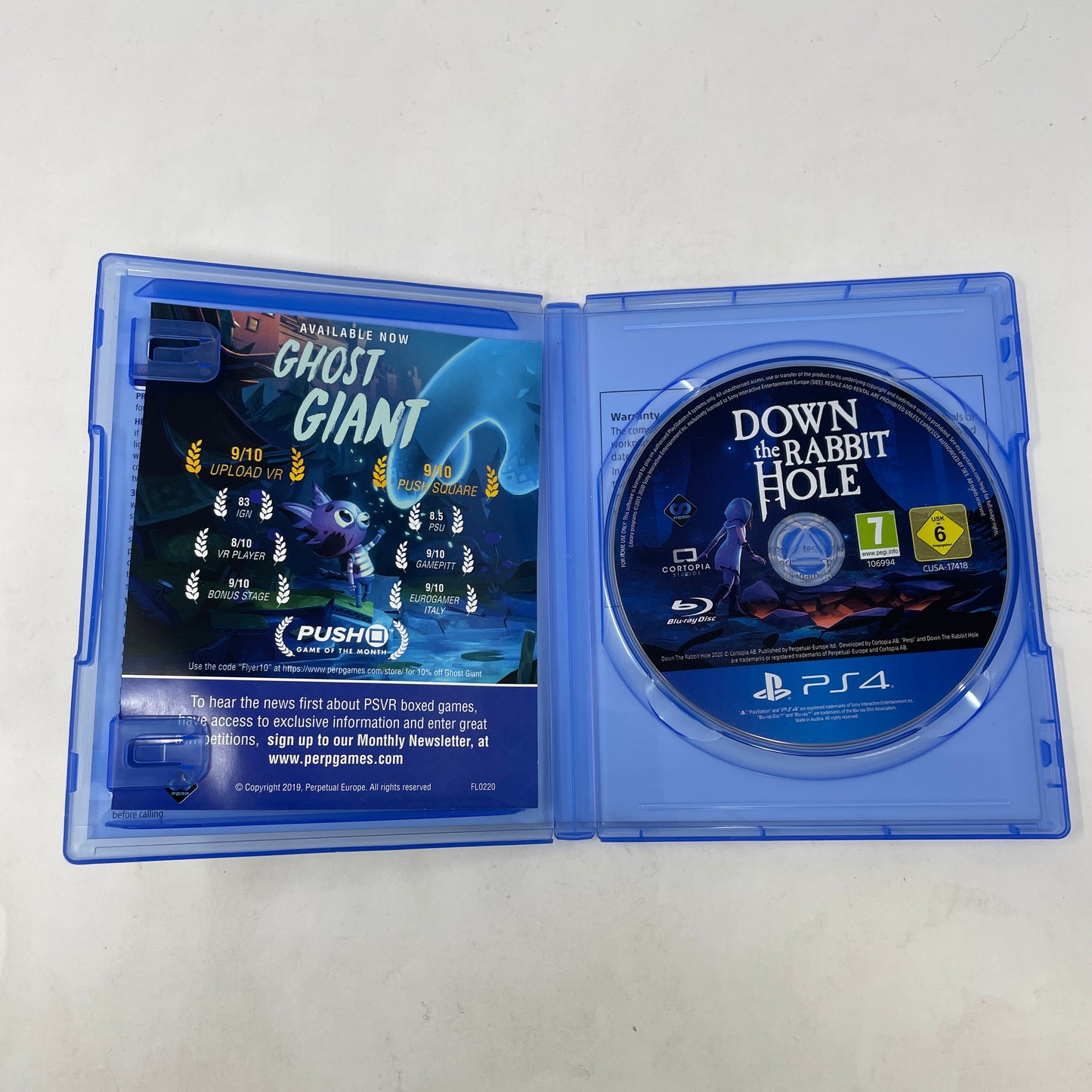 Down the Rabbit Hole (Sony PlayStation 4 PS4, 2019) PAL