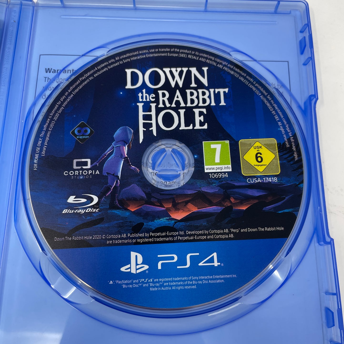 Down the Rabbit Hole (Sony PlayStation 4 PS4, 2019) PAL