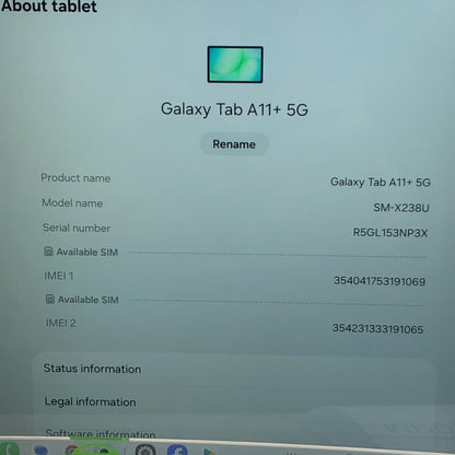 T-Mobile Samsung  Galaxy Tab A11+ 5G 11.0" 128GB Gray SM-X238U