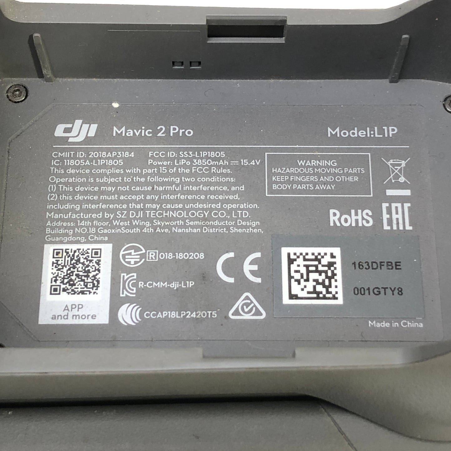 DJI Mavic 2 Pro 4K GPS Drone Hasselblad Camera Model L1P Quadcopter Gray