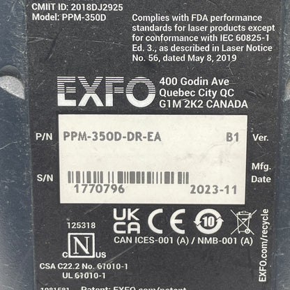 EXFO PPM-350D Optical Power Meter